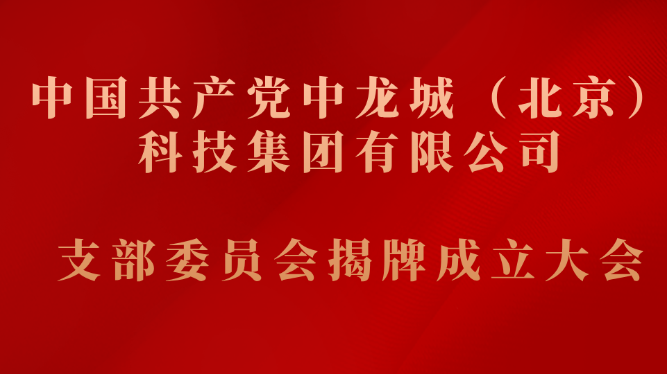 热烈祝贺中共中龙城（北京）科技集团有限公司党支部揭牌成立大会圆满召开